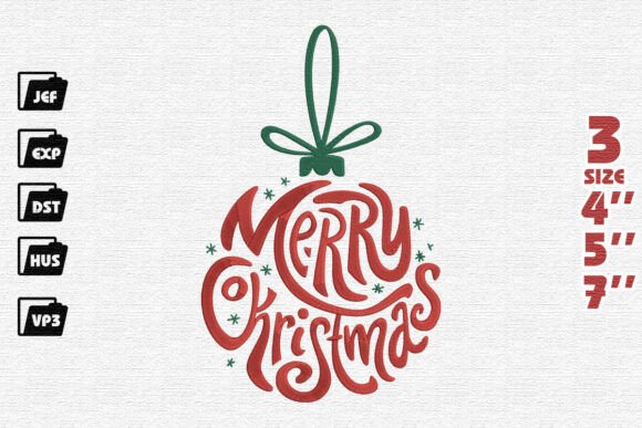 A Review of the Merry Christmas Ornament Embroidery Design