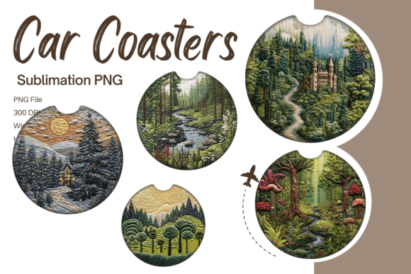 Embroidery Designer Review: 3D Forest Car Coaster Seasonal Use