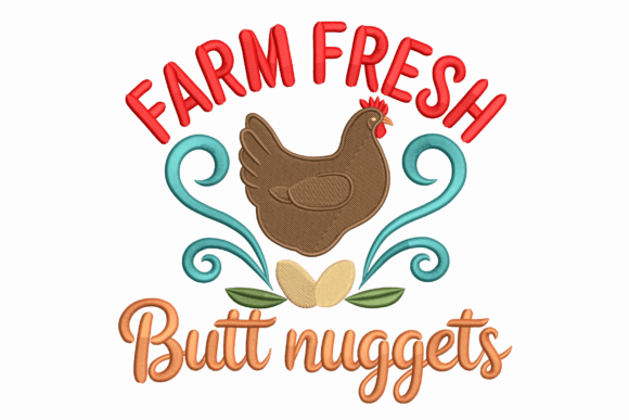Farm Fresh Butt Nuggets: A Holiday Kitchen Embroidery Review
