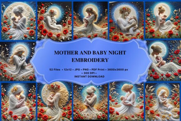 Mother and Baby Night Embroidery: A Designer's Review
