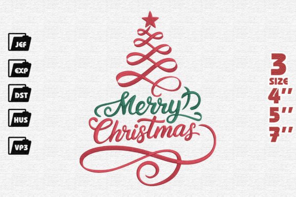 Review: Elegant Merry Christmas Ribbon Tree Design