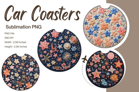 Reviewing the 3D Flower Star Embroidery Car Coaster Design
