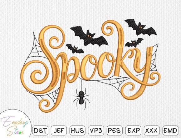 Spooky Halloween Embroidery Design for Personalized Gifts
