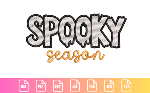 Spooky Season Embroidery Design for Business Merchandise