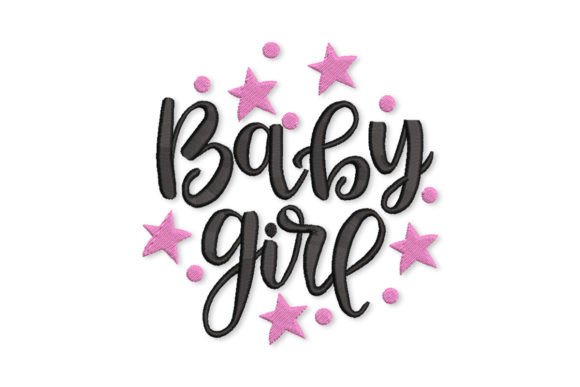 Sweetly Elegant Baby Girl Embroidery for Handmade Gifts